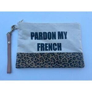 Pardon‎ My French Leopard Print Clutch Wristlet Bag Accessory